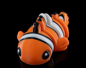 Articulated Clownfish Keychain: 3D Printed Purse/Backpack Charm
