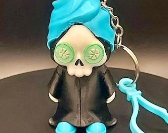 Grim Reaper Reap In Peace Keychain | Purse/Backpack Charm | Bag Accessory | 3D Print | Halloween