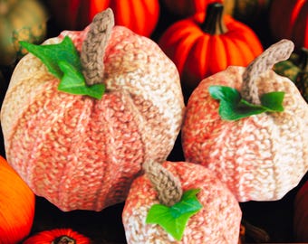 Patrón PDF de calabazas rústicas, decoración de otoño, calabazas de crochet, patrón de crochet, patrón de calabaza, patrón, decoración de Halloween, Acción de Gracias