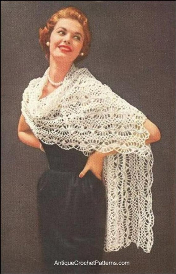 Hairpin Lace Stole - image 1