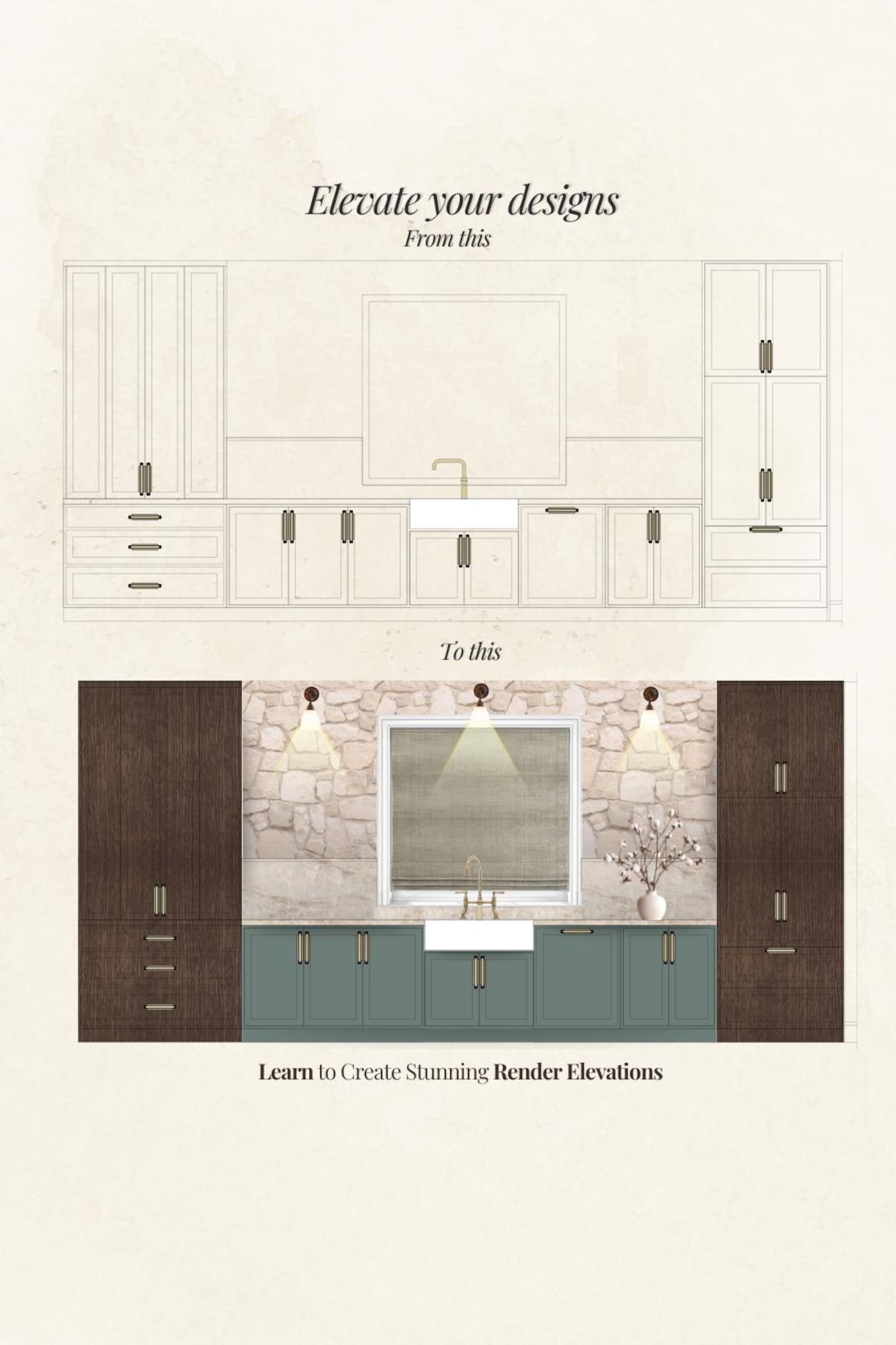 Interior Design Render Elevation Ebook – Step-by-step Guide for ...