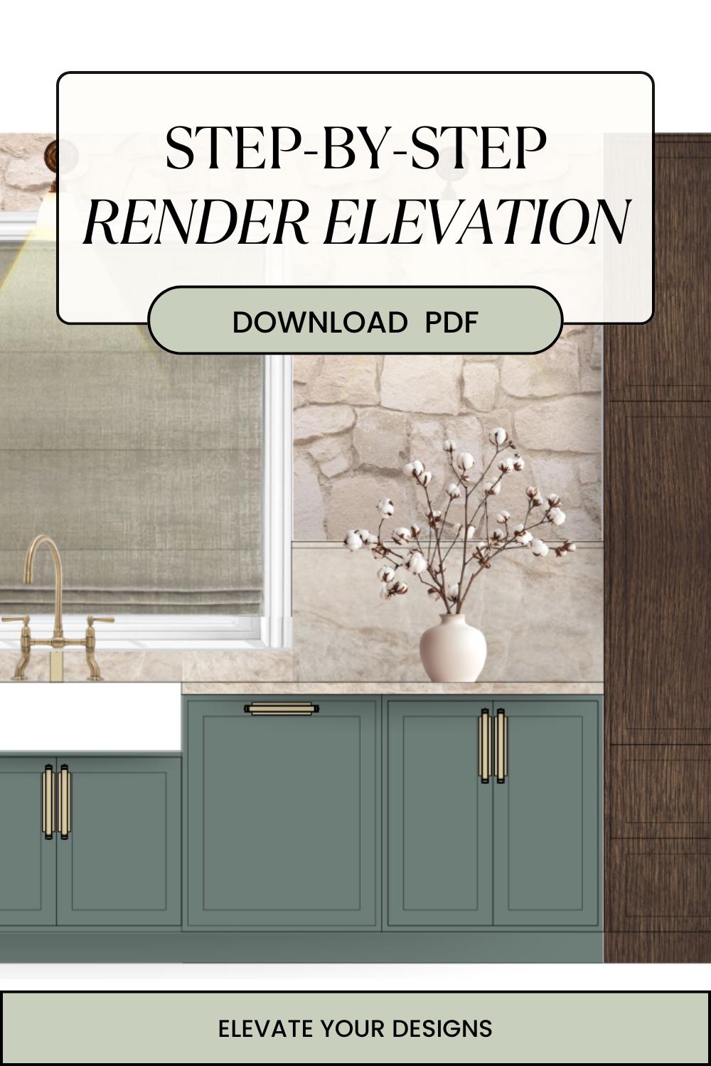 Interior Design Render Elevation Ebook – Step-by-step Guide for ...
