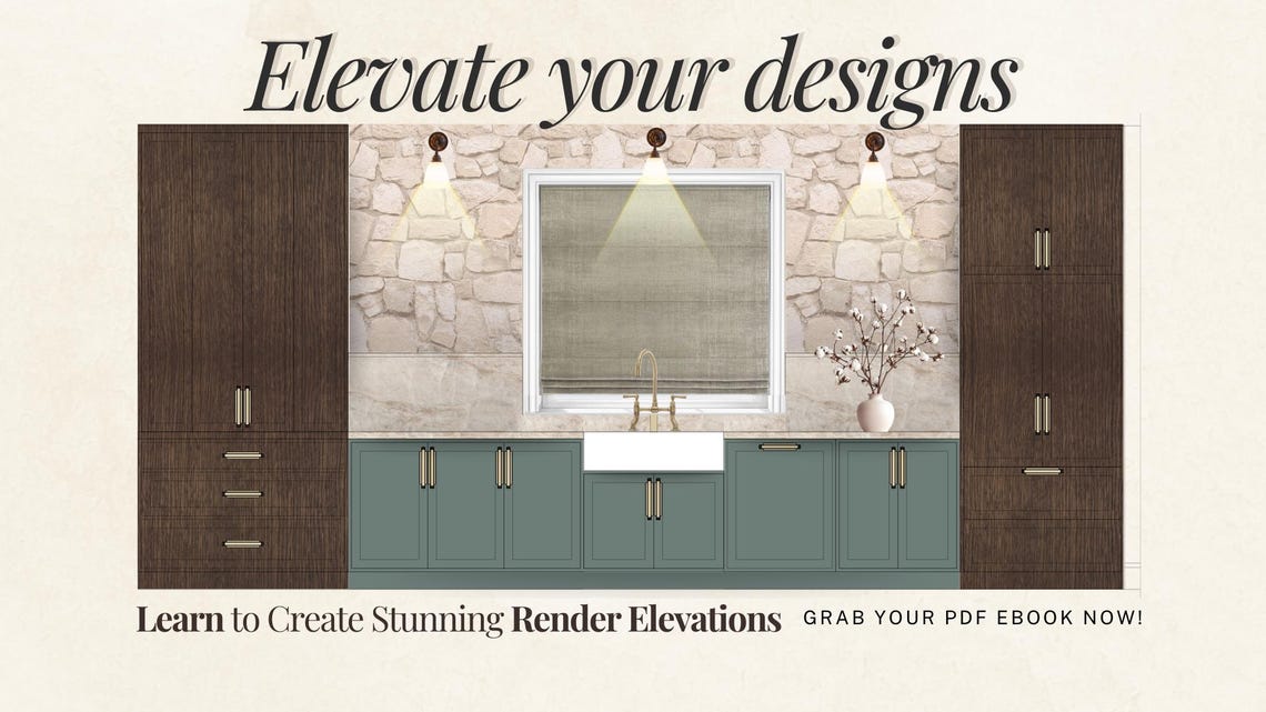 Interior Design Render Elevation Ebook – Step-by-step Guide for ...
