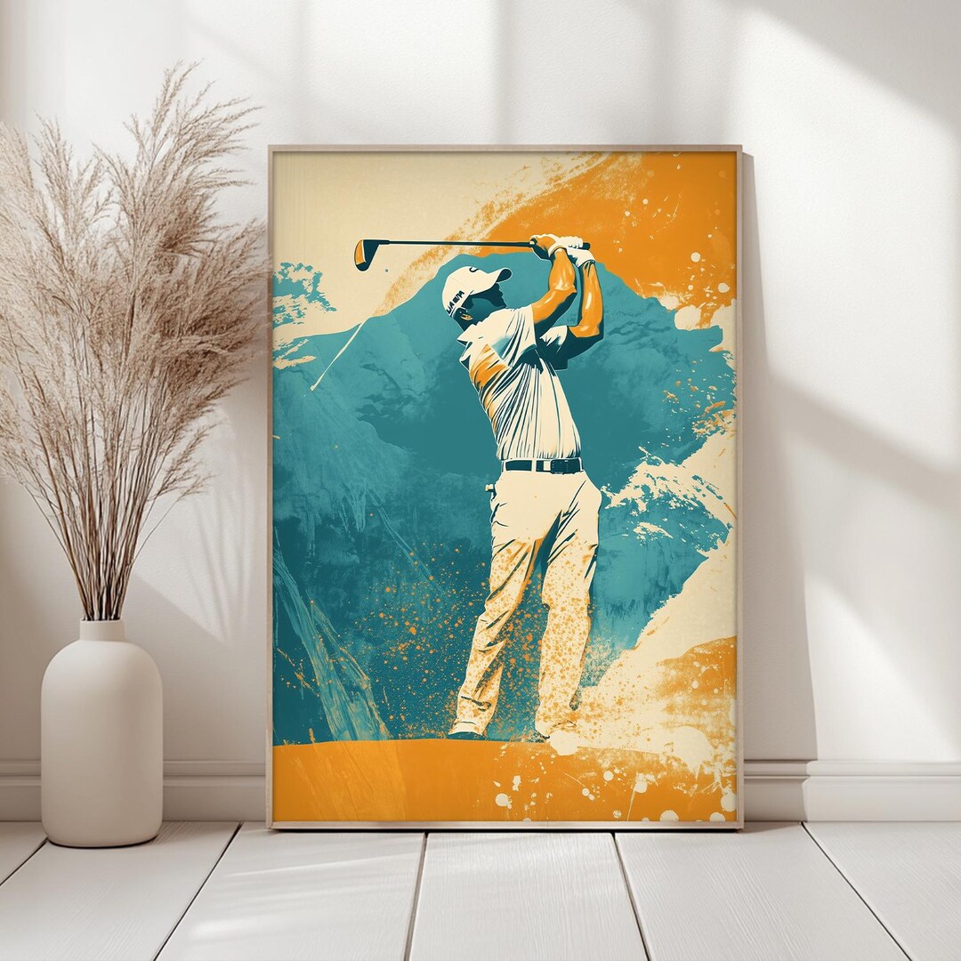 Golf Poster Printable, Abstract Golf Art, Minimalist Golf Poster, Golf ...