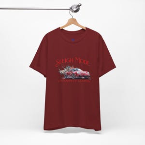 Funny Christmas Porsche Unisex T-Shirt | Reindeer Shirt | Car Lover Gift | porsche shirt | Christmas Gift Shirt | Retro Christmas Shirt image 9