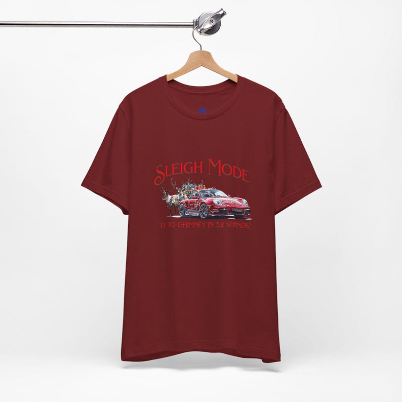 Funny Christmas Porsche Unisex T-Shirt | Reindeer Shirt | Car Lover Gift | porsche shirt | Christmas Gift Shirt | Retro Christmas Shirt image 9