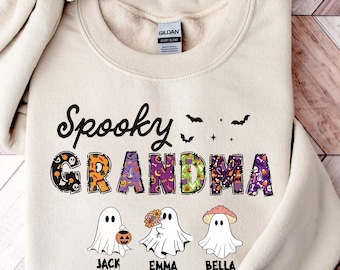 Custom Spooky Grandma Sweatshirt: Halloween Nana Gift