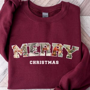 Merry Christmas Sweatshirt, Christmas Vibes Shirt, Women&#39;s Holiday Sweatshirt, Winter Xmas Shirt, Christmas Graphic Tee, New Year Sweatshirt