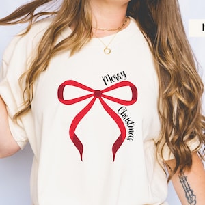 Coquette Christmas Shirt: Comfort Colors Girly Holiday Sweatshirt