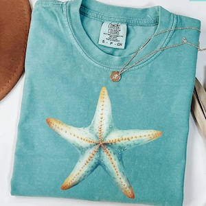 Comfort Colors® Starfish Shirt, Aesthetic Beach Shirt, Women's Summer Vacation Tee, Ocean Themed Sweatshirt, Coconut Girl Shirt, Beachy Gift