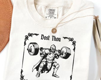Dost Thou Even Hoist Medieval Gym Shirt, Funny Gym Shirt, Weightlifting Shirt, Fitness Sweatshirt, Workout Tee, Fitness Coach Gift