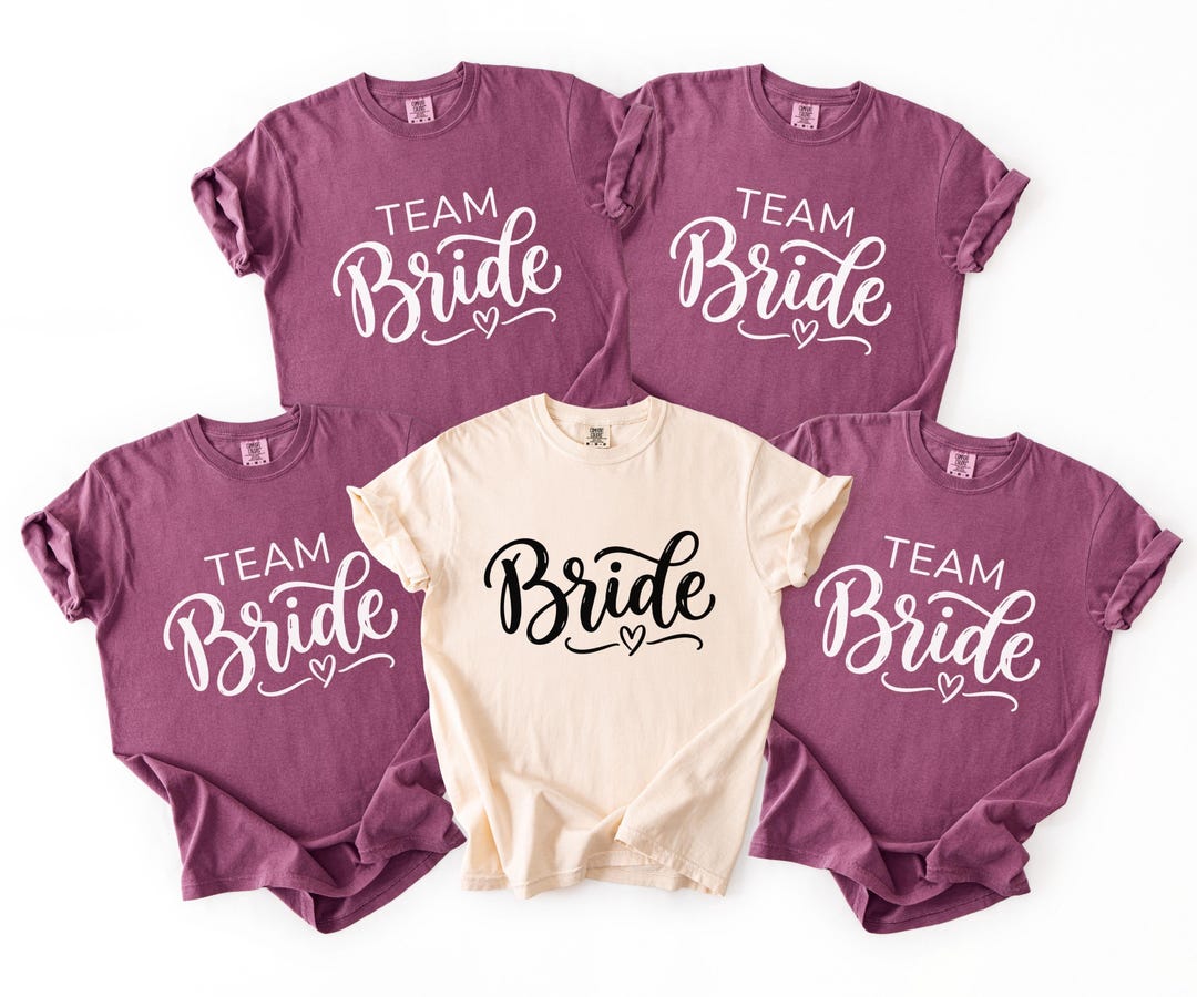 Team Bride and Bride Matching Shirts, Bachelorette Party Shirts, Team ...