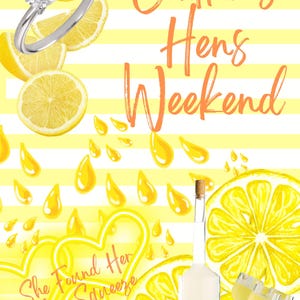 She Found Her Main Squeeze - Hens - Bachelorette Weekend Party Invitation Template Instant Download