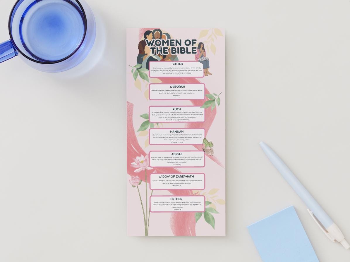 25 Women of the Bible Infographic | Christian Printable Teaching ...