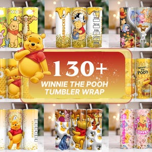 130+ Pooh Tumbler Wrap Designs Bundle, Winnie The Pooh Sublimation Designs, 20oz Pooh Tumbler Wrap PNG, Cartoon Tumbler Wrap, Pooh Wrap PNG