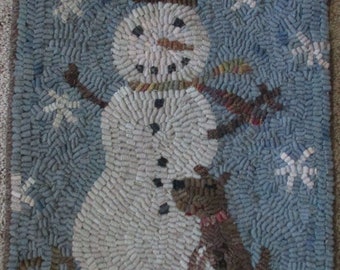 Primitive Folk Art Rug Hooking Pattern~Frosty Paws
