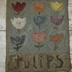 Moss Rose Bag Rug Hooking PATTERN ONLY on Unbleached Primitive - Etsy