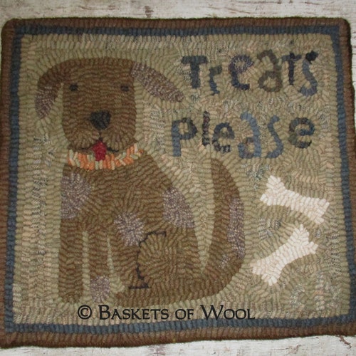 Primitive Folk Art Rug Hooking Pattern-i Wuf U - Etsy