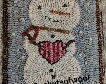Primitive Rug Hooking Pattern ~ My Heart