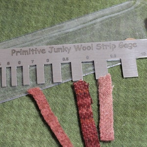 Rug Hooking Strip Gauge Sizer for Rug Hooking