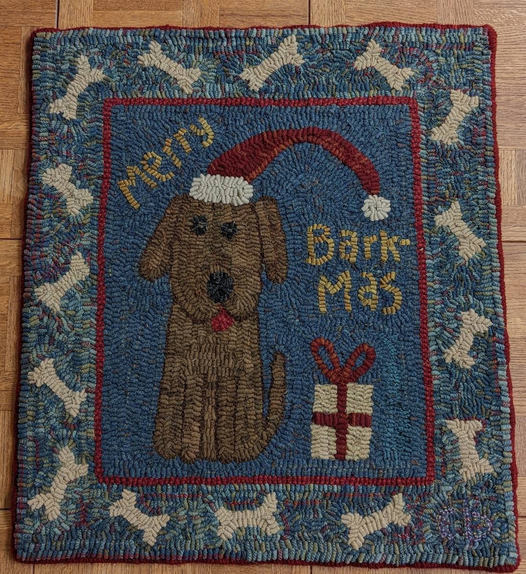 Primitive Rug Hooking Pattern-merry Bark-mas - Etsy