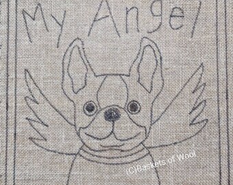 Rug Hooking Pattern - My Angel-Boston Terrier