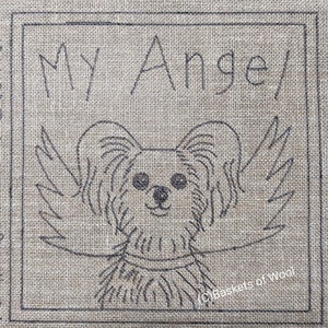 Rug Hooking Pattern- My Angel-Papillon