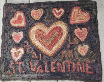 Primitive Rug Hooking Pattern~St. Valentine
