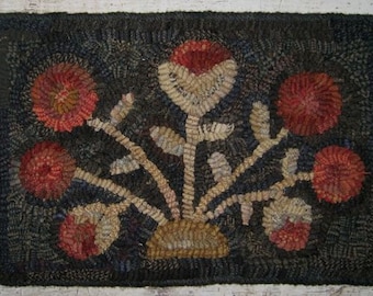 Rug Hooking Pattern-Old Posies