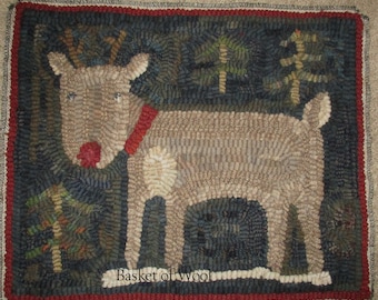 Primitive Folk Art Rug Hooking Pattern~Rudie