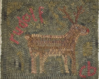 Primitive Rug Hooking Pattern~Rudolf
