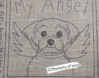 Rug Hooking Pattern-My Angel-Maltese