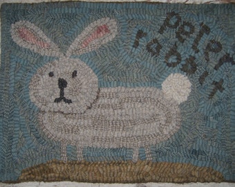 Primitive Rug Hooking Pattern-Peter Rabbit