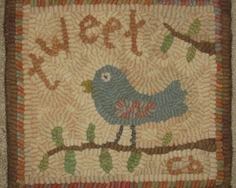 Primitive Rug Hooking Pattern~TWEET