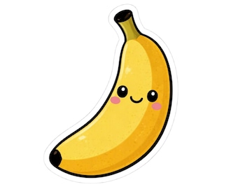Kawaii Banana Sticker | Cute Fruit Decal Perfect for Laptops, Journals, Scrapbooking & Gifts