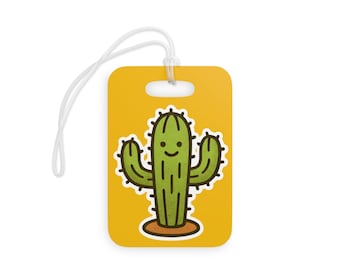 Niedlicher Saguaro Kaktus Gepäckanhänger | Fun Travel Accessories, Geschenke für Reisende