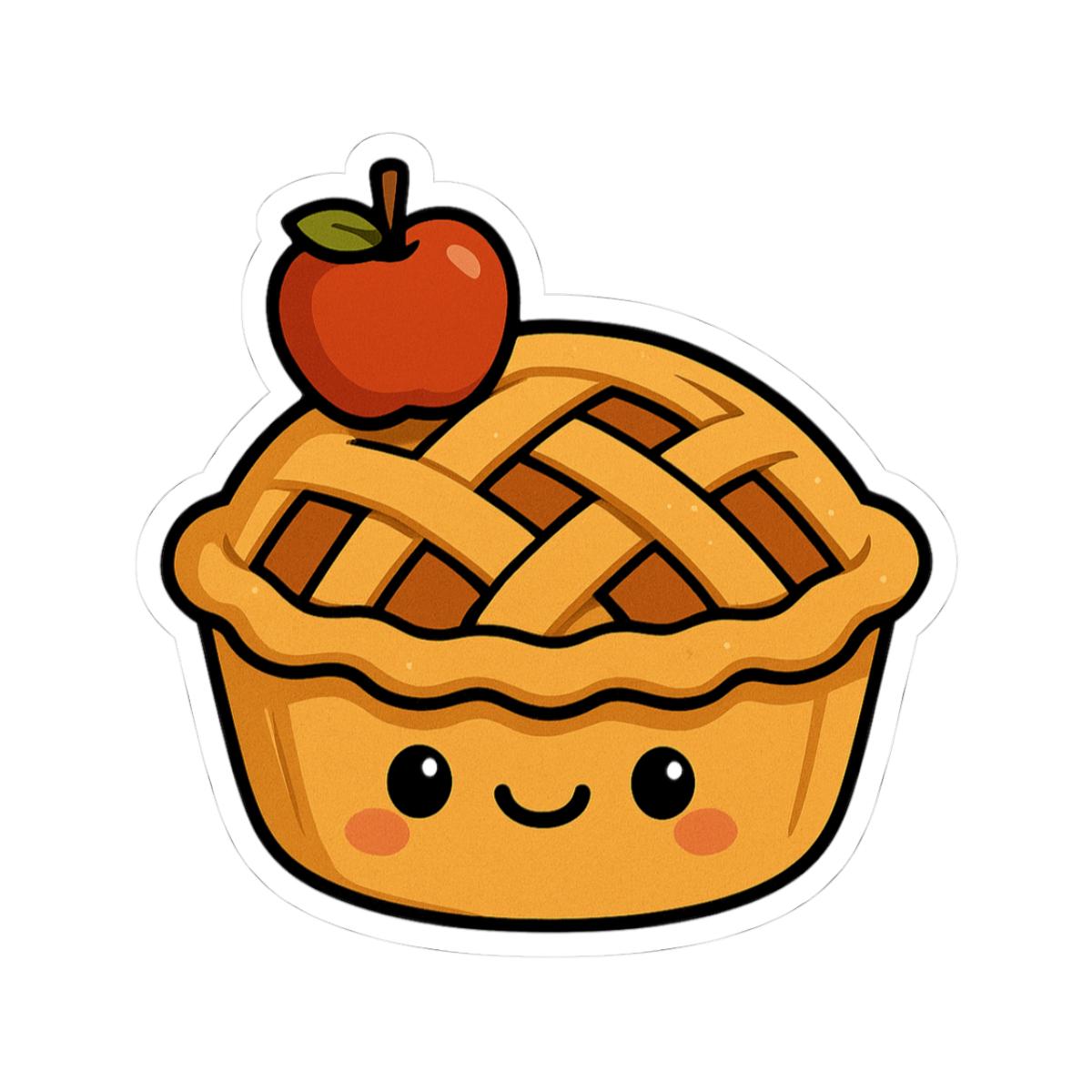 Kawaii Apple Pie Sticker | Cute Pie Decal Perfect for Laptops, Journals ...