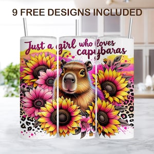 Capybara Png, Capybara Tumbler, 20oz Tumbler Wrap, Skinny Tumbler Sublimation Designs, Tumbler Designs, PNG Designs, 20 oz Tumbler Wrap