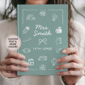 Teacher Personalized Journal, Custom Name Notebook For Teachers, Back to School New Teacher Gift, Teacher Appreciation End Of Year Team Gift