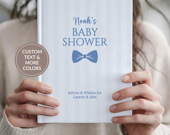 Personalized Baby Shower Guest Book Journal, Custom Wishes For Baby Keepsake Book, Custom Name Baby Girl Baby Boy Notebook Gift New Parents