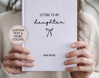 Letters to my Daughter Personalized Journal Granddaughter Baby Girl, Memory Custom Name Notebook, Baby Shower Gifts for New Mom Dad Parents