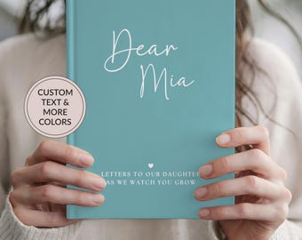 Letters to my Daughter Personalized Journal, Granddaughter Baby Girl Memory Birthday Letters Custom Name Notebook, New Mom Baby Shower Gifts