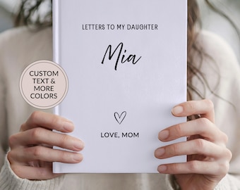 Letters to my Daughter Personalized Journal Granddaughter Baby Girl, Memory Custom Name Notebook, Baby Shower Gifts for New Mom Dad Parents