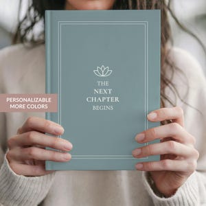 Custom Next Chapter Notebook, Personalized Journal, Going Away, New Job Farewell Retirement Gift For Coworker, Gratitude New Year Journal