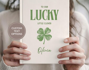 Personalized Baby Wishes Journal, Lucky Clover Birthday Letters to Daughter Son Grandchild Keepsake, Baby Shower Pregnancy Announcement Gift