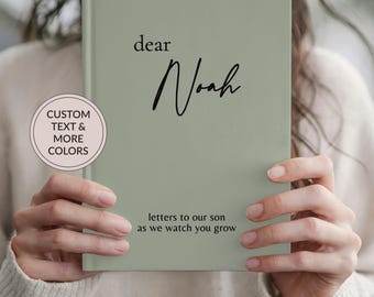 Letters to my Son Personalized Journal, Dear Grandson, Child Birthday Letter Memory Custom Name Notebook, Baby Shower Gift for New Parents