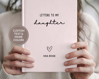 Letters to my Daughter Personalized Journal Granddaughter Baby Girl, Memory Custom Name Notebook, Baby Shower Gifts for New Mom Dad Parents