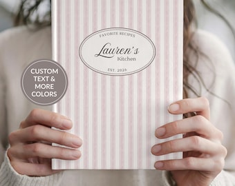 Cuaderno de recetas personalizado, diario de cocina personalizado, regalo de chef de cocina, regalo para anfitrión amante de la comida, recetas familiares