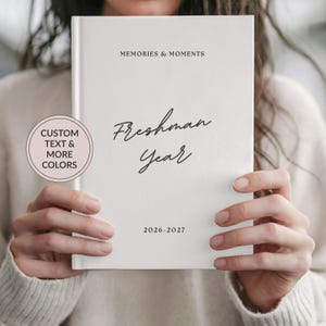 Personalized Freshman Year Journal for Student, Custom Notebook, Back to School, End of Year, New Chapter Graduation Congratulations Gift