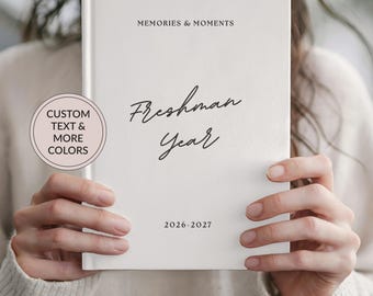 Personalized Freshman Year Journal for Student, Custom Notebook, Back to School, End of Year, New Chapter Graduation Congratulations Gift